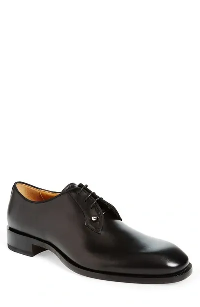 Christian Louboutin Men's Chambeliss Patent Leather Derby Shoes In Black