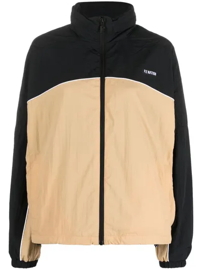 P.e Nation Augusta Colour-block Track Jacket In Black