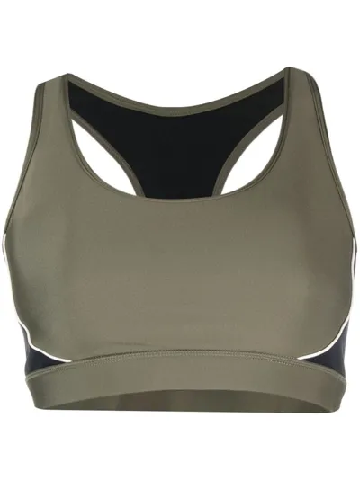 The Upside Track Georgia Racerback Sports Bra In Green