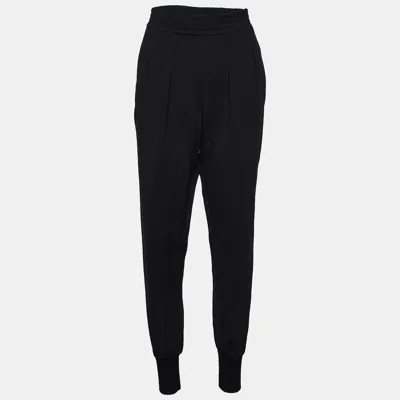 Pre-owned Stella Mccartney Black Crepe Joggers S