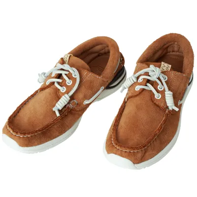 Visvim Hockney-folk Suede Moccasins In Brown