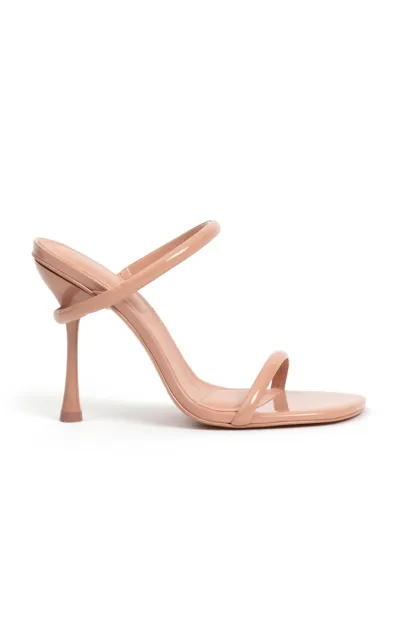 Simkhai Women's Siren Bombe 95mm Metallic Leather Stiletto Sandals In Blush