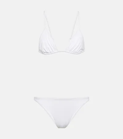 Wardrobe.nyc Triangle Bikini In White