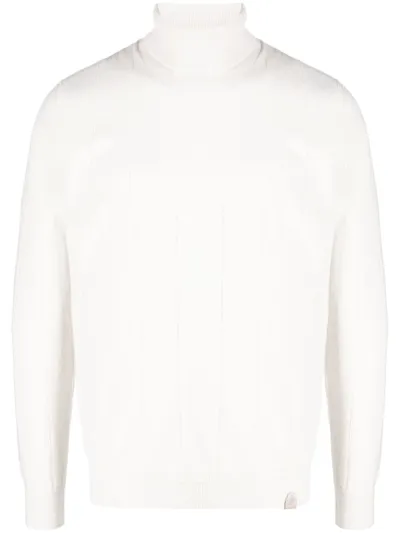 Brioni Roll-neck Cashmere Jumper In Nude