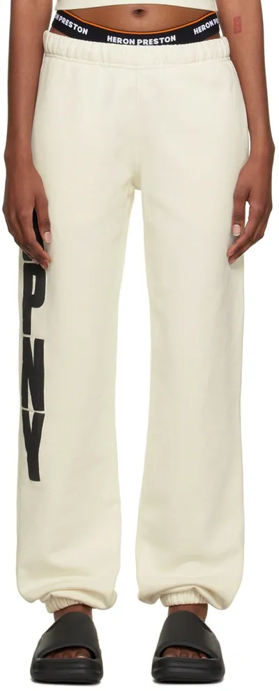 Heron Preston White Hpny Sweatpants