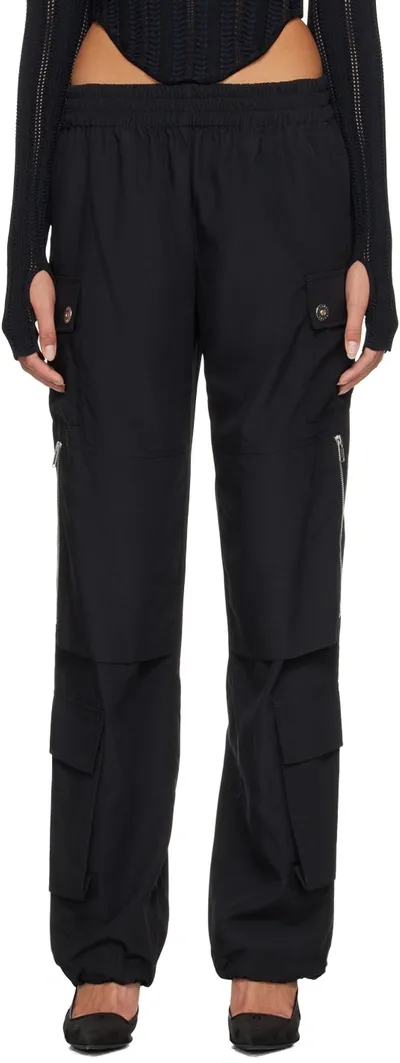 Dion Lee Black Pocket Cargo Trousers