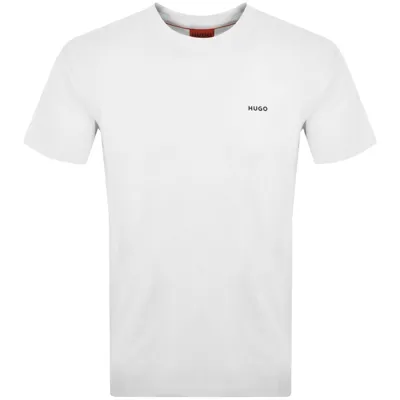 Hugo Dero222 Crew Neck Short Sleeve T Shirt White In White 100