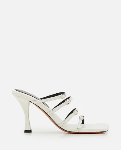 Proenza Schouler Square Strappy 90mm Sandals In White