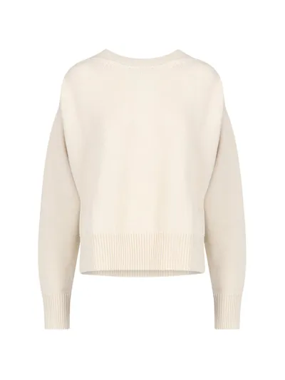 Sa Su Phi Cut-out Detail Cashmere Jumper In White