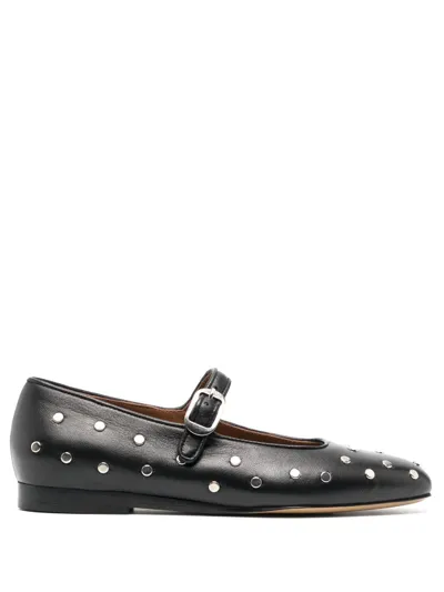 Le Monde Beryl Mary Jane Studded Ballerina Shoes In Black