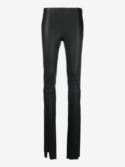 Drome Stretch Leather Leggings In Black