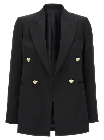 Lanvin Double Breast Jewel Buttons Blazer Jacket Jackets Black