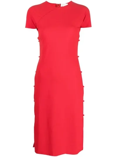 Marcia Tchikiboum Midi Dress In Red