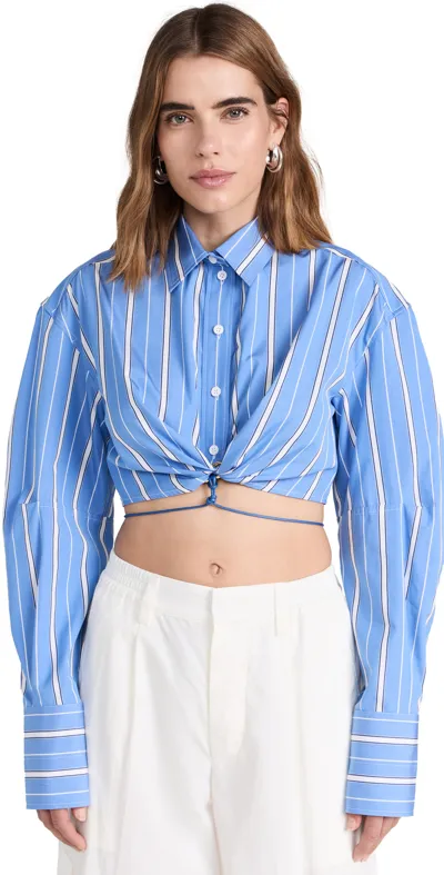 Jacquemus La Chemise Plidao Blue Stripes