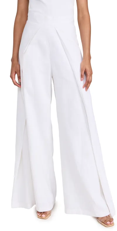 Maylé Vásquez Yagua Ii Front Pleated Pants In White