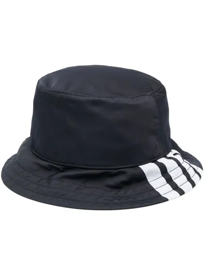 Thom Browne 4-bar Bucket Hat In Blue