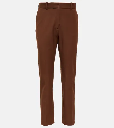 Joseph Coleman Gabardine Straight Pants In Brown