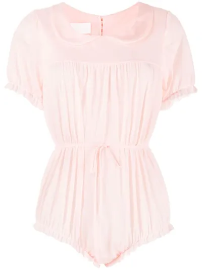 Maison Margiela Sheer Bodysuit In Pink