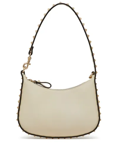 Valentino Garavani Rockstud Leather Mini Bag In White