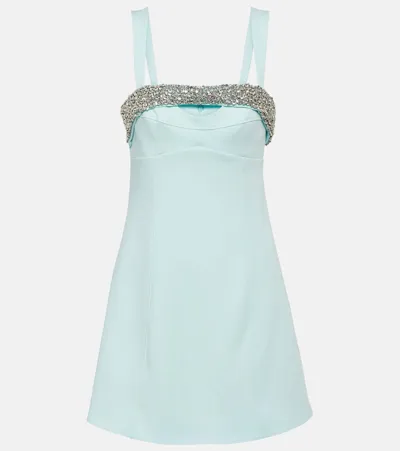 Simkhai Crystal-embellished Sleeveless Minidress In Blue