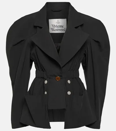 Vivienne Westwood Jacques Puff-sleeve Cotton Jacket In Black