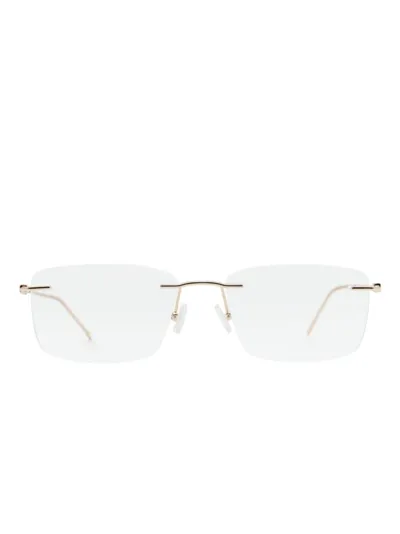 Hugo Boss Rectangle-shaped Frameless Glasses In White