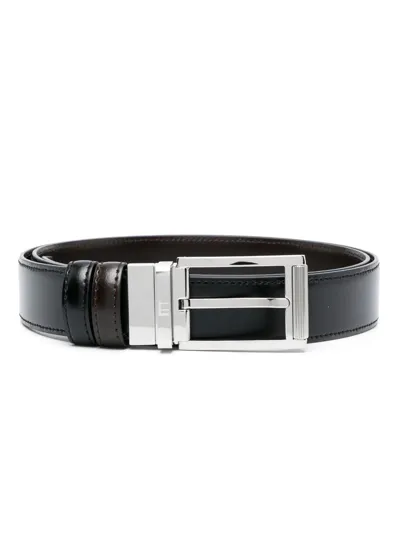 Dunhill Reversible Leather Belt In Black