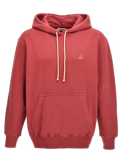 Autry Logo Hoodie Sweatshirt Pink