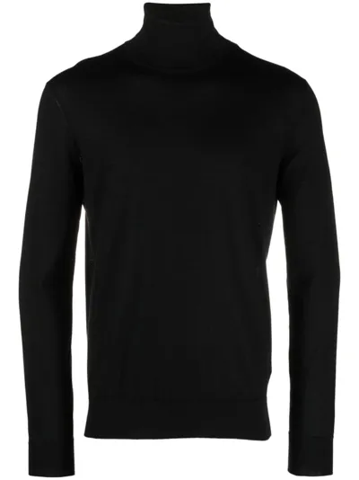 Zegna Roll-neck Knit Jumper In Blue