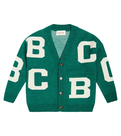 Bobo Choses Kids' B.c Jacquard Cardigan In Green