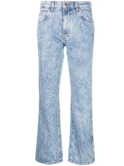 Khaite Vivan Bootcut-leg Jeans In Blue