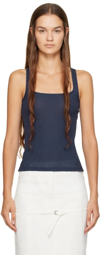 Jacquemus Navy Le Chouchou 'le Débardeur Caraco' Tank Top In Blue