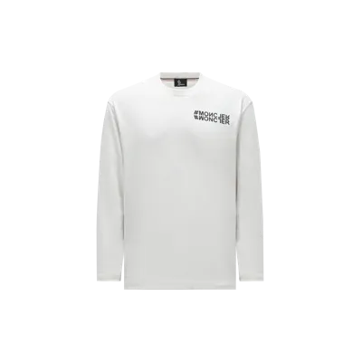 Moncler Logo Long Sleeve T-shirt White