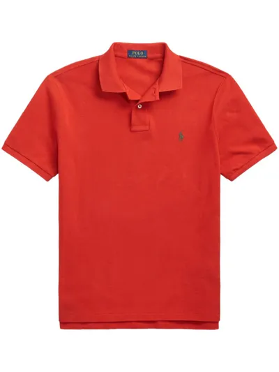 Polo Ralph Lauren Polo Pony Cotton Polo Shirt In Orange