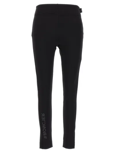 Moncler Grenoble Logo Print Leggings In Black