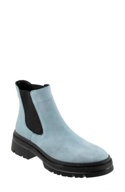 Bueno Darla Lug Chelsea Boot In Sky Nubuck