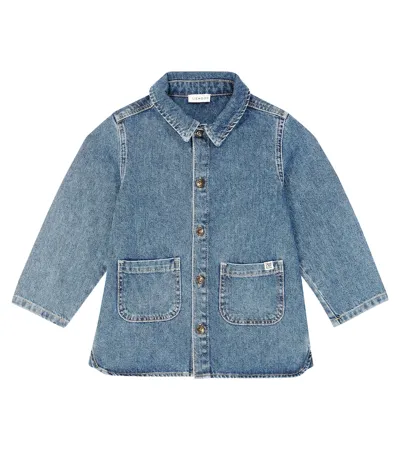 Liewood Kids' Rody Cotton Denim Shirt Jacket In Blue