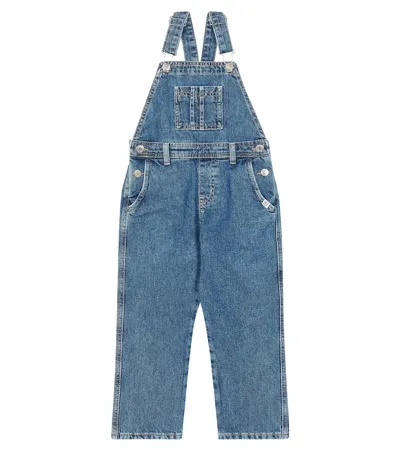 Liewood Kids' Indigo Cotton Denim Overalls In Blue