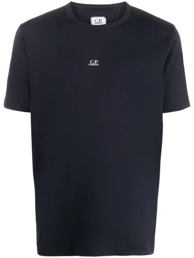 C.p. Company Logo-print Cotton T-shirt In Blue