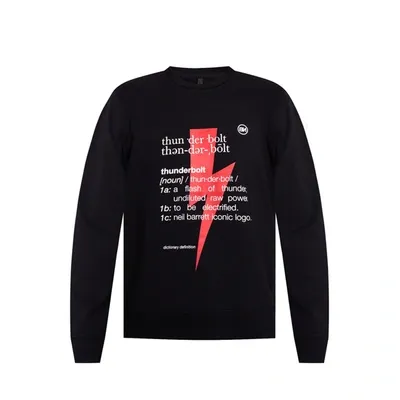 Neil Barrett Logo Sweatshirt In Black