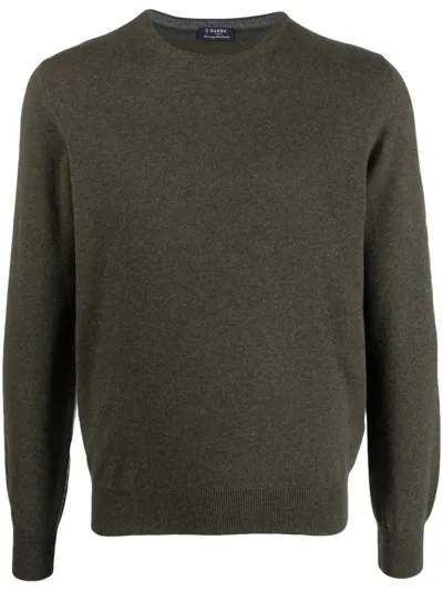 Barba Fine-knit Cashmere Jumper In Green