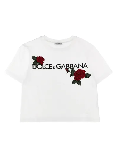 Dolce & Gabbana Kids' Cotton T-shirt In White