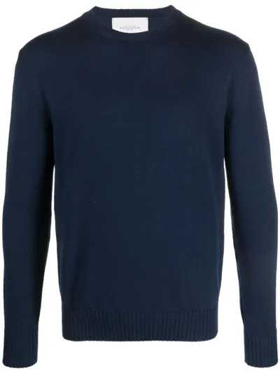 Ballantyne Crew-neck Wool Jumper In Blue