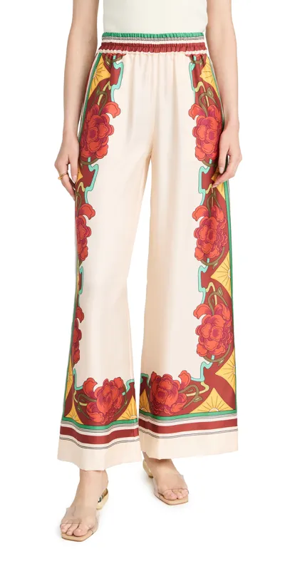 La Doublej Floral-print Palazzo Trousers In Foulard Liberty Piazzato