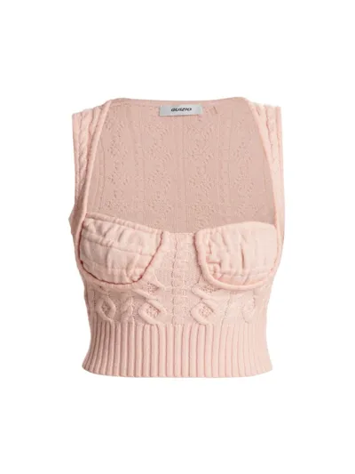 Guizio Women's Gemma Cable-knit Top In Light Pink