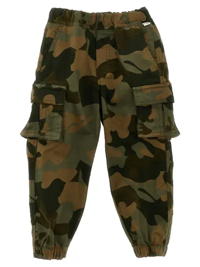 Il Gufo Kids' Camouflage Pants In Green