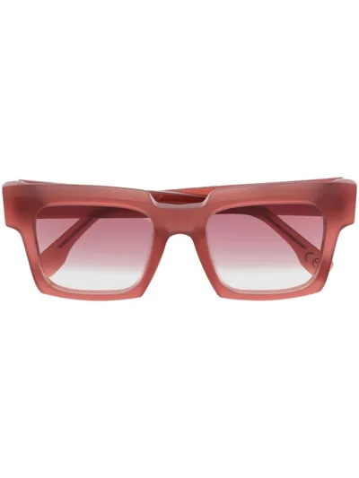 Retrosuperfuture Palazzo Square-frame Sunglasses In Red