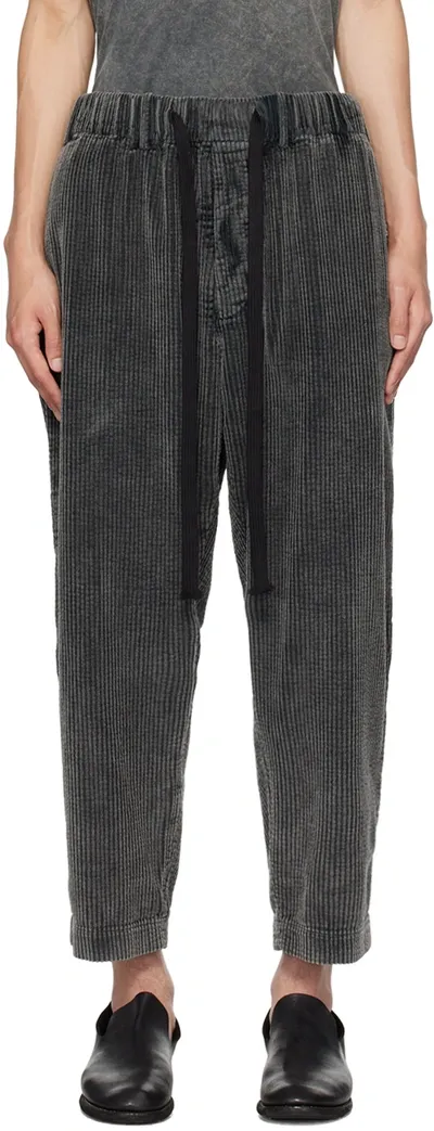 Uma Wang Corduroy Straight-leg Trousers In Grey