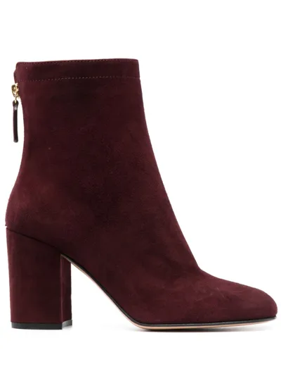 Gianvito Rossi Bellamy Camoscio Stivale In Burgundy