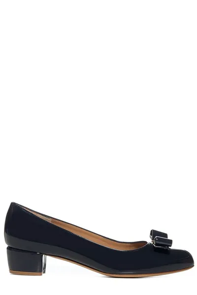 Ferragamo Salvatore  Vara Bow Pumps In Blue